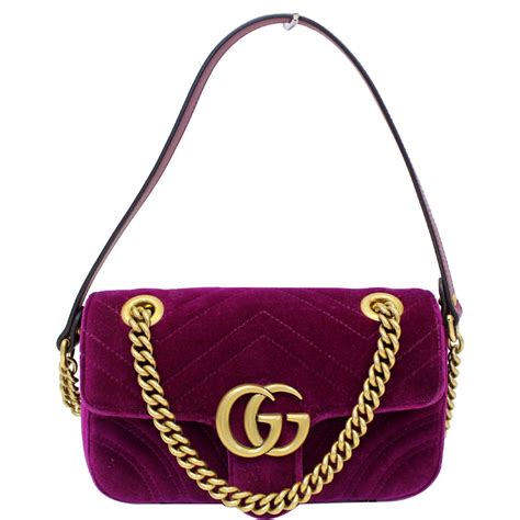 gucci velvet bag purple|gucci velvet marmont mini.